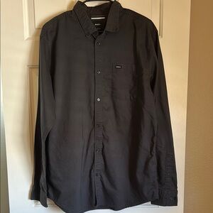 RVCA Men's Black Long Sleeve Shirt
